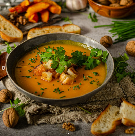 Warm up this Autumn with our Ayurvedic Pumpkin & Lentil Soup