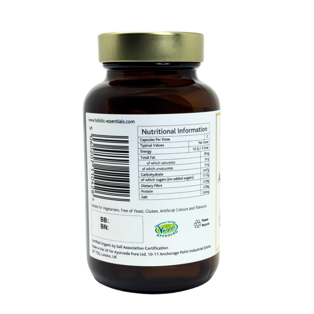 Ashwagandha Herbal Capsules - Certified Organic | Holistic Essentials