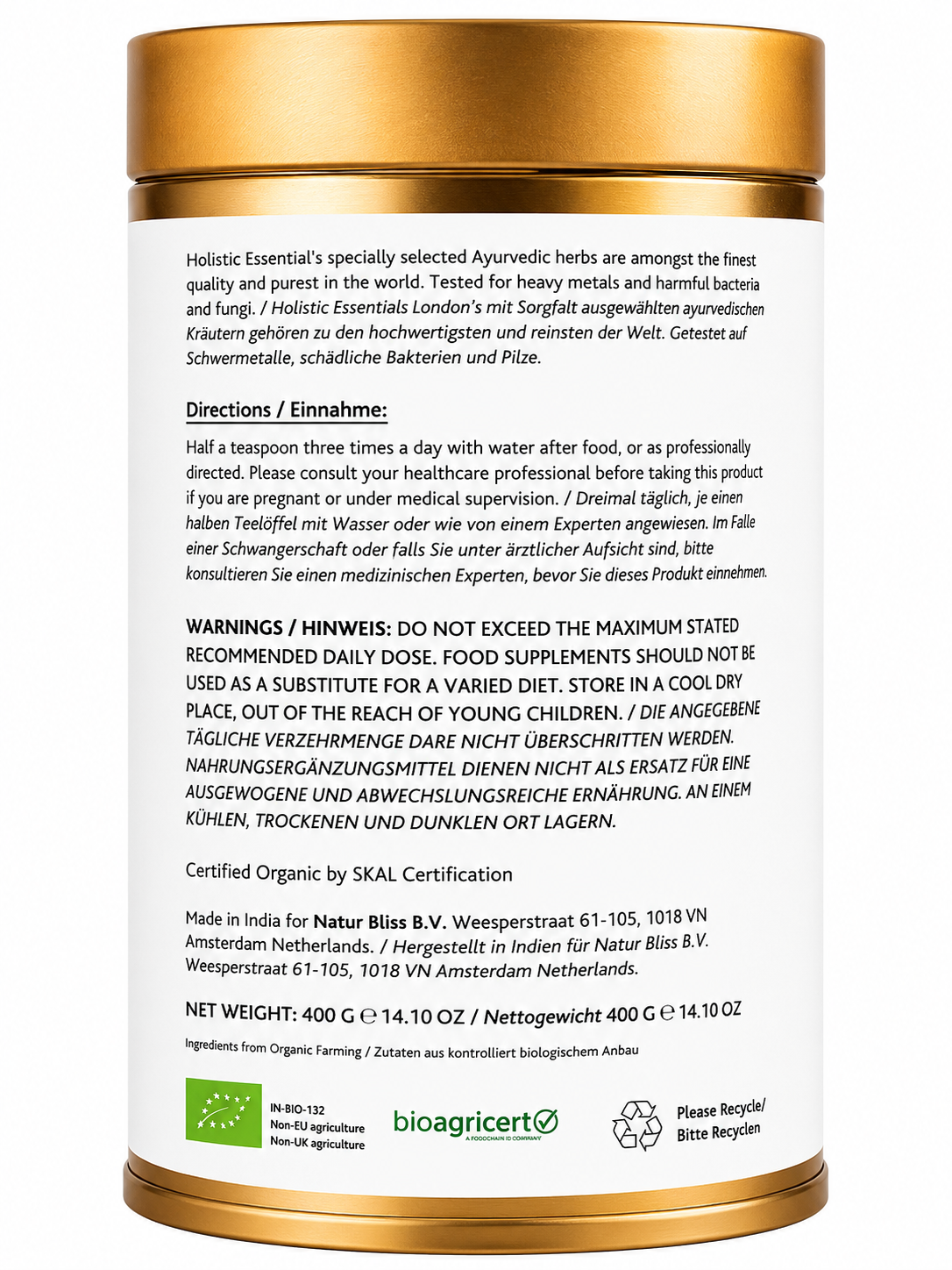 Organic Gudduchi / Guruchi Powder - 400G | Holistic Essentials Europe - How to use